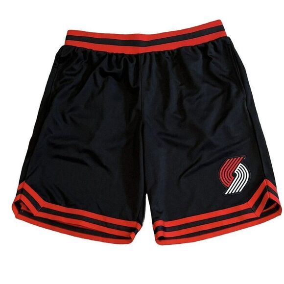 Nba Ultra Game Red and Black Portland Trail Blazers  Mens Long Shorts Size XL - Picture 1 of 6
